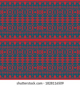 Patrón africano sin problemas. Alfombra étnica con chevrones. Ornamento vectorial tribal. Estilo azteca. Mosaico geométrico en la baldosa, majólica. Interior antiguo. Alfombra moderna. Impresión geográfica sobre textiles. Kente Cloth.