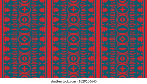 Seamless African pattern. Ethnic carpet with chevrons. Tribal vector ornament. Aztec style. Geometric mosaic on the tile, majolica. Ancient interior. Modern rug. Geo print on textile. Kente Cloth.