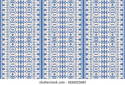 Seamless African pattern. Ethnic carpet with chevrons. Tribal vector ornament. Aztec style. Geometric mosaic on the tile, majolica. Ancient interior. Modern rug. Geo print on textile. Kente Cloth.