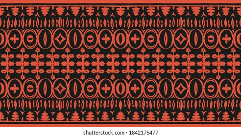 Patrón africano sin problemas. Alfombra étnica con chevrones. Ornamento vectorial tribal. Estilo azteca. Mosaico geométrico en la baldosa, majólica. Interior antiguo. Alfombra moderna. Impresión geográfica sobre textiles. Kente Cloth.