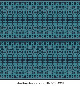 Seamless African pattern. Ethnic carpet with chevrons. Tribal vector ornament. Aztec style. Geometric mosaic on the tile, majolica. Ancient interior. Modern rug. Geo print on textile. Kente Cloth.