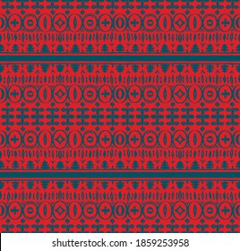 Seamless African pattern. Ethnic carpet with chevrons. Tribal vector ornament. Aztec style. Geometric mosaic on the tile, majolica. Ancient interior. Modern rug. Geo print on textile. Kente Cloth.