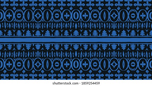 Seamless African pattern. Ethnic carpet with chevrons. Tribal vector ornament. Aztec style. Geometric mosaic on the tile, majolica. Ancient interior. Modern rug. Geo print on textile. Kente Cloth.