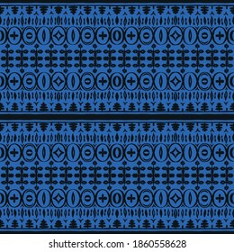 Seamless African pattern. Ethnic carpet with chevrons. Tribal vector ornament. Aztec style. Geometric mosaic on the tile, majolica. Ancient interior. Modern rug. Geo print on textile. Kente Cloth.