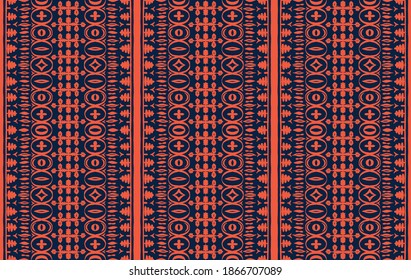 Seamless African pattern. Ethnic carpet with chevrons. Tribal vector ornament. Aztec style. Geometric mosaic on the tile, majolica. Ancient interior. Modern rug. Geo print on textile. Kente Cloth.