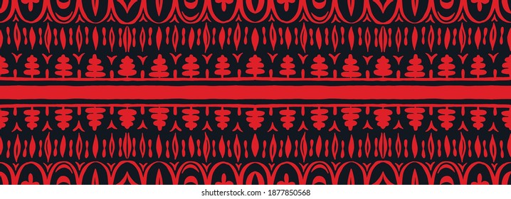 Seamless African pattern. Ethnic carpet with chevrons. Tribal vector ornament. Aztec style. Geometric mosaic on the tile, majolica. Ancient interior. Modern rug. Geo print on textile. Kente Cloth.