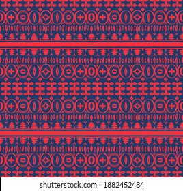 Seamless African pattern. Ethnic carpet with chevrons. Tribal vector ornament. Aztec style. Geometric mosaic on the tile, majolica. Ancient interior. Modern rug. Geo print on textile. Kente Cloth.