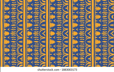 Nahtloses afrikanisches Muster. Ethnischer Teppich mit Chevronen. Stammesvektorschmuck. Aztec-Stil. Geometrisches Mosaik auf der Kachel, Majolika. Altes Interieur. Moderner Teppich. Geodruck auf Textilien. Kente Tuch.