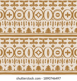Seamless African pattern. Ethnic carpet with chevrons. Tribal vector ornament. Aztec style. Geometric mosaic on the tile, majolica. Ancient interior. Modern rug. Geo print on textile. Kente Cloth.