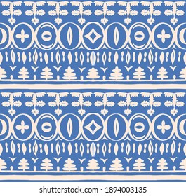 Seamless African pattern. Ethnic carpet with chevrons. Tribal vector ornament. Aztec style. Geometric mosaic on the tile, majolica. Ancient interior. Modern rug. Geo print on textile. Kente Cloth.