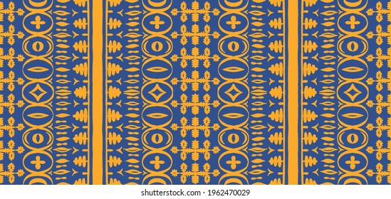 Seamless African pattern. Ethnic carpet with chevrons. Tribal vector ornament. Aztec style. Geometric mosaic on the tile, majolica. Ancient interior. Modern rug. Geo print on textile. Kente Cloth.