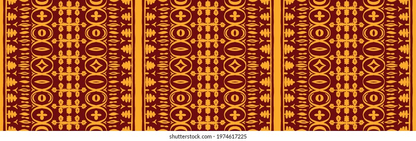 Seamless African pattern. Ethnic carpet with chevrons. Tribal vector ornament. Aztec style. Geometric mosaic on the tile, majolica. Ancient interior. Modern rug. Geo print on textile. Kente Cloth.