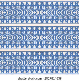 Seamless African pattern. Ethnic carpet with chevrons. Tribal vector ornament. Aztec style. Geometric mosaic on the tile, majolica. Ancient interior. Modern rug. Geo print on textile. Kente Cloth.