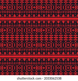 Seamless African pattern. Ethnic carpet with chevrons. Tribal vector ornament. Aztec style. Geometric mosaic on the tile, majolica. Ancient interior. Modern rug. Geo print on textile. Kente Cloth.