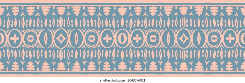 Nahtloses afrikanisches Muster. Ethnischer Teppich mit Chevronen. Stammesvektorschmuck. Aztec-Stil. Geometrisches Mosaik auf der Kachel, Majolika. Altes Interieur. Moderner Teppich. Geodruck auf Textilien. Kente Tuch.