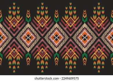 Patrón africano sin problemas. Alfombra étnica con chevrones. Estilo azteca. Mosaico geométrico en la baldosa, majólica. Interior antiguo. Alfombra moderna. Impresión geográfica sobre textiles. Ornamento vectorial tribal. 
