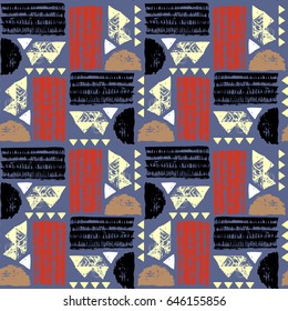 Seamless African pattern. Ethnic pattern on the carpet.