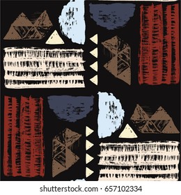 Seamless African pattern. Ethnic pattern on the carpet.