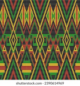 Seamless African pattern. Ethnic ornament. Ikat. Vector illustration for web design or print.