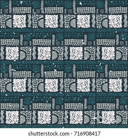 Seamless African pattern. Ethnic ornament on the carpet. Aztec style. Figure tribal embroidery. Indian, Mexican, folk pattern.