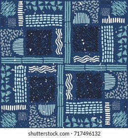 Seamless African pattern. Ethnic ornament on the carpet. Aztec style. Figure tribal embroidery. Indian, Mexican, folk pattern.