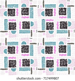 Seamless African pattern. Ethnic ornament on the carpet. Aztec style. Figure tribal embroidery. Indian, Mexican, folk pattern.