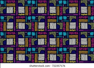 Seamless African pattern. Ethnic ornament on the carpet. Aztec style. Figure tribal embroidery. Indian, Mexican, folk pattern.