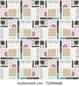 Seamless African pattern. Ethnic ornament on the carpet. Aztec style. Figure tribal embroidery. Indian, Mexican, folk pattern.