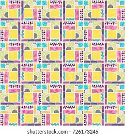 Seamless African pattern. Ethnic ornament on the carpet. Aztec style. Figure tribal embroidery. Indian, Mexican, folk pattern.