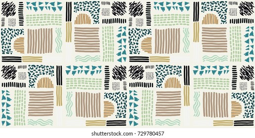 Seamless African pattern. Ethnic ornament on the carpet. Aztec style. Figure tribal embroidery. Indian, Mexican, folk pattern.
