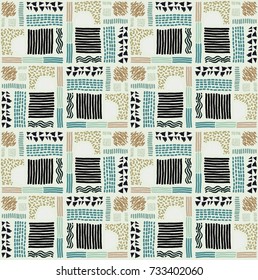Seamless African pattern. Ethnic ornament on the carpet. Aztec style. Figure tribal embroidery. Indian, Mexican, folk pattern.