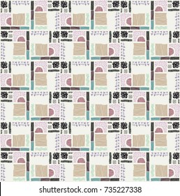 Seamless African pattern. Ethnic ornament on the carpet. Aztec style. Figure tribal embroidery. Indian, Mexican, folk pattern.