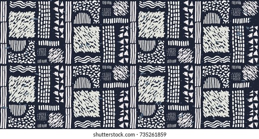 Seamless African pattern. Ethnic ornament on the carpet. Aztec style. Figure tribal embroidery. Indian, Mexican, folk pattern.