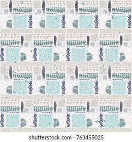 Seamless African pattern. Ethnic ornament on the carpet. Aztec style. Figure tribal embroidery. Indian, Mexican, folk pattern.