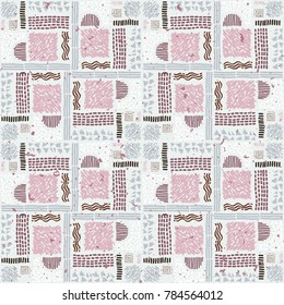 Seamless African pattern. Ethnic ornament on the carpet. Aztec style. Figure tribal embroidery. Indian, Mexican, folk pattern.