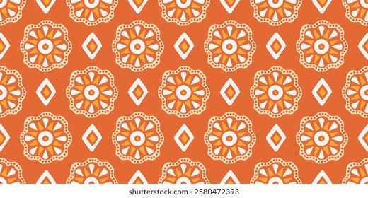 Seamless African pattern. Savanna tribal vector ornament. Hand drawn ethnic carpet with weave. Modern geo print on textile. Ancient rug design for bohemian interior.