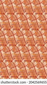 Seamless African pattern textile background, Print fabric, Ethnic handmade ornament, tribal striped motifs. Vector Afro texture, Pareo wrap dress, carpet batik vertical banner template