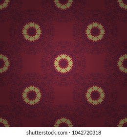 Seamless African pattern. Vector ethnic pattern on the carpet in green, red and black colors.