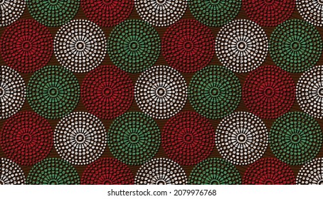 Seamless African Print fabric, Ethnic handmade ornament for your design, Ethnic and tribal motifs geometric elements. Vector texture, afro textile Ankara fashion style. Pareo wrap dress, batik style