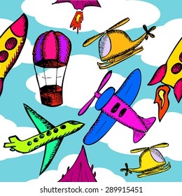 Seamless air transport. Vector