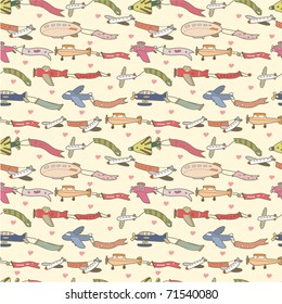 seamless airplane pattern