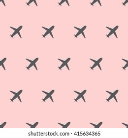 Seamless Airplanes Pattern.