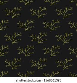 Seamless Algae Seamless Pattern. Modern Digital Design. Marine Repeating Pattern. Modern Fashion Scandinavian Style. 