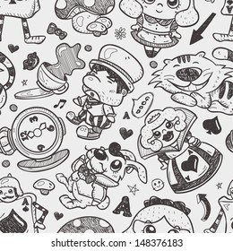 seamless alice in wonderland pattern