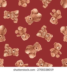 Seamless All Over Cute Teddy Bears Pattern 04 November 2025