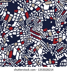 seamless all over pattern on navy background