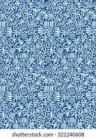 Seamless All Over Patterning Floral Ornament Background Pattern