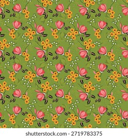 Inconsútil Allover Digital Textiles Diseños Flores Allover Diseños Patrones florales y geométricos Texturas, Ilustraciones Motivos y Abstractas