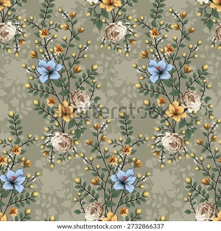 Seamless allover Digital Textiles Designs flowers Allover Designs Floral and Geometrical Patterns Textures, Illustrations Motifs and Abstract