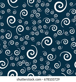 Seamless All-over Primitive Swirls Print